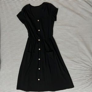 Black midi dress